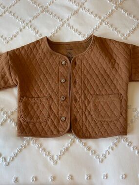 George Quilted Brown Kids Puffer Jacket